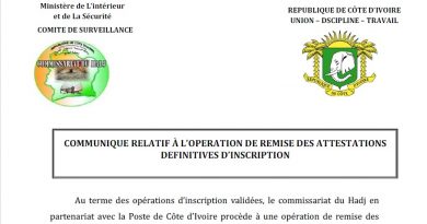 COMMUNIQUE RELATIF À L’OPERATION DE REMISE DES ATTESTATIONS DEFINITIVES D’INSCRIPTION COMMUNIQUE RELATIF À L’OPERATION DE REMISE DES ATTESTATIONS DEFINITIVES D’INSCRIPTION