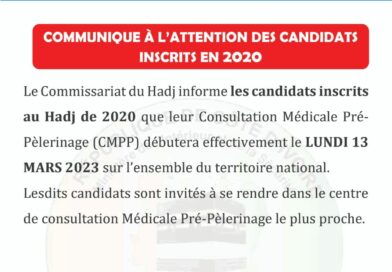 Hadj 2023/ Consultation médicale des candidats au hadj inscrits en 2020